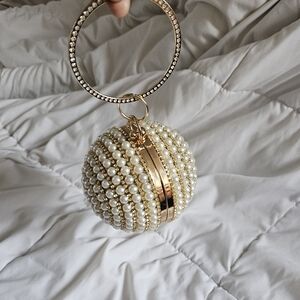 pearl ball evening clutch